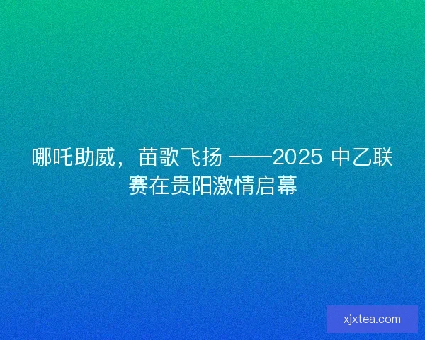 哪吒助威，苗歌飞扬 ——2025 中乙联赛在贵阳激情启幕